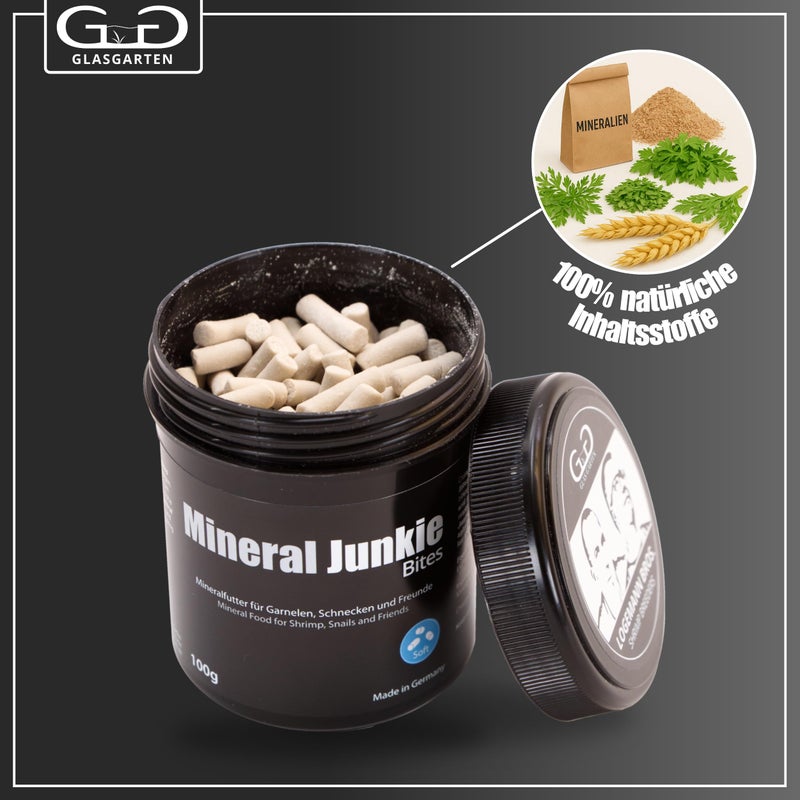 GlasGarten Mineral Junkie Bites (Sticks) for Shrimps, Crayfish, Crabs, Snails (100g) - Image 5
